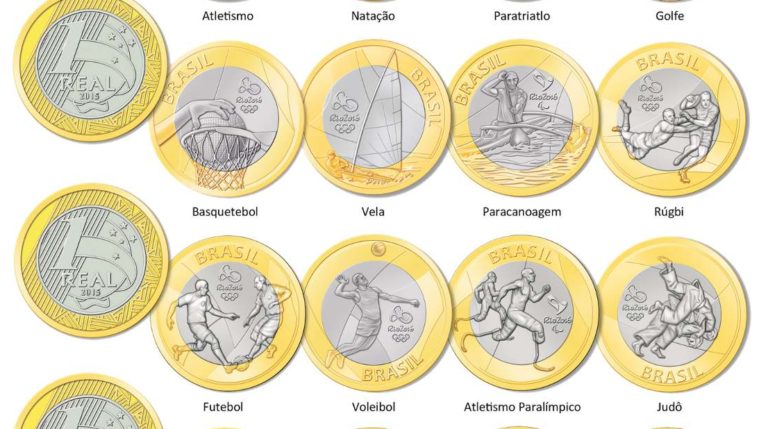 Foto de moedas das Olimpíadas (Foto Reprodução)