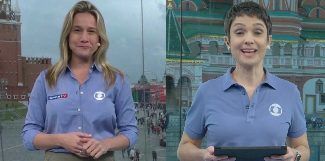 Sandra Annenberg e Fernanda Gentil passam mal na Rússia (Reprodução Globo)